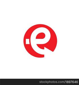 E letter arrow vector icon illustration design