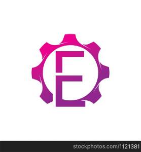 E Letter logo creative concept template design