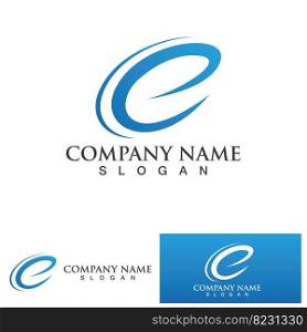 E Letter Logo Template vector icon design