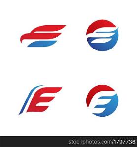 E Letter Logo Template vector icon illustration design