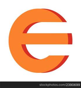 E letter logo vector illustration design