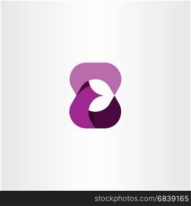 e letter purple icon logotype vector