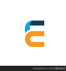 E letter vector icon illustration concept design template