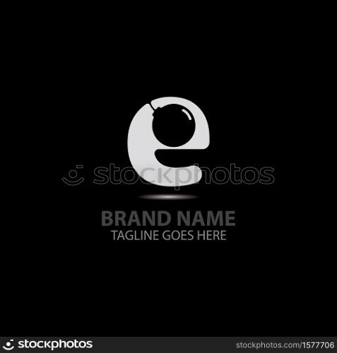 E letter With boom logo creative alphabet concept dsign