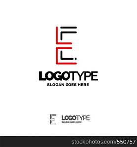 E Logo. Digital Logo template. Black and Red Logo template, Technology Brand Name Design. Creative Symbol Place for Tagline/slogan. Elegant Logo Design Template
