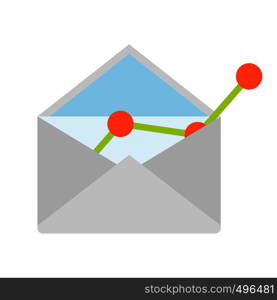 E-mail concept flat icon isolated on white background. E-mail concept flat icon