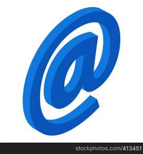 E-mail infografic symbol. Single blue symbol on a white background. E-mail infografic symbol