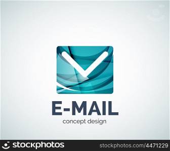 E-mail logo business branding icon, created with color overlapping elements. Glossy abstract geometric style, single logotype