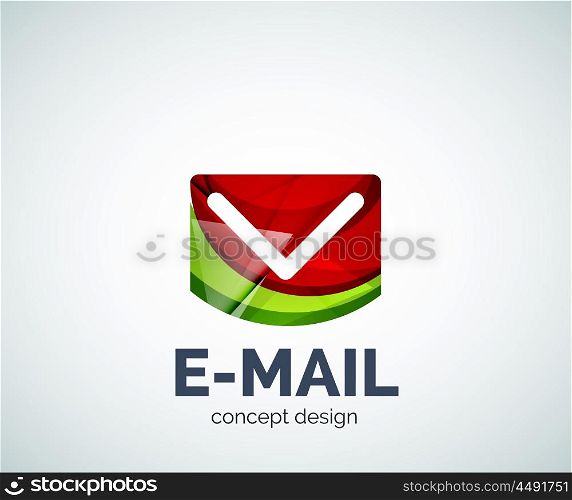 E-mail logo business branding icon. E-mail logo business branding icon, created with color overlapping elements. Glossy abstract geometric style, single logotype