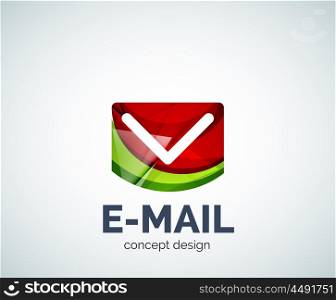 E-mail logo business branding icon. E-mail logo business branding icon, created with color overlapping elements. Glossy abstract geometric style, single logotype