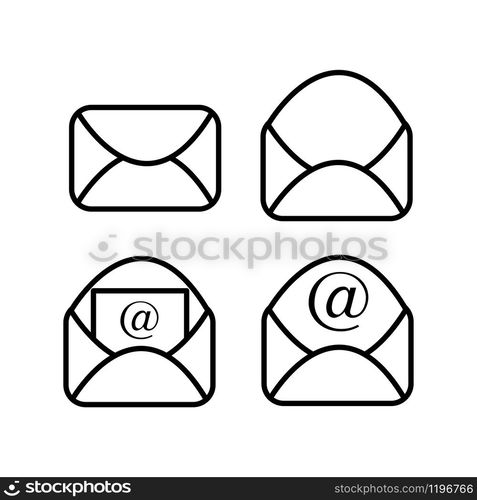 E mail, mail, envelope icon vector symbol on white background