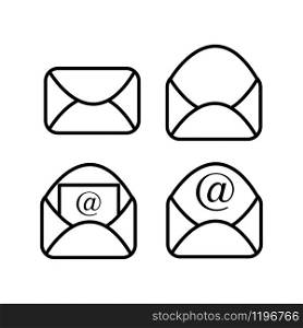 E mail, mail, envelope icon vector symbol on white background