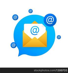 E-mail Marketing flat style, colorful, vector icon for info graphics, websites, mobile and print media. Vector stock illustration. E-mail Marketing flat style, colorful, vector icon for info graphics, websites, mobile and print media. Vector stock illustration.