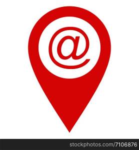 E-mail symbol and location pin