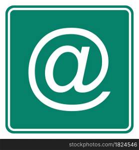 E-mail symbol and road sign