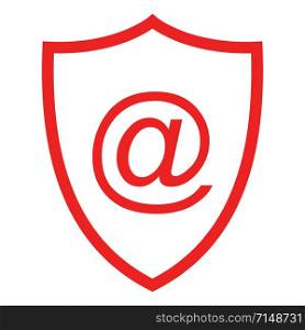 E-mail symbol and shield