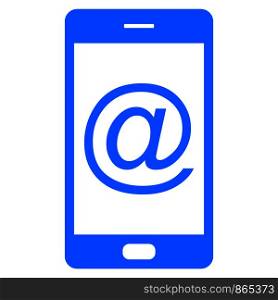 E-mail symbol and smartphone