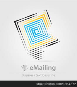 e-Mailing business icon for creative design. e-Mailing business icon