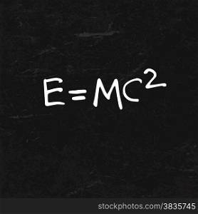 E=mc2 Formula on BlackBoard Texture