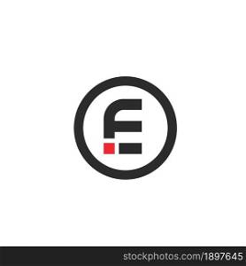 E or FE letter vector icon concept illustration design template