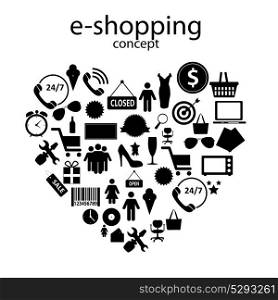 e-shopping concept icons vector illustration