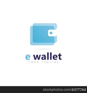 E wallet logo design vector design template