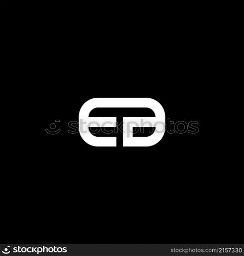 EA letter logo vector icon on black background