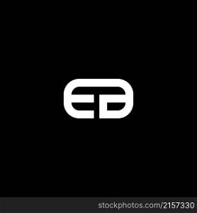 EA letter logo vector icon on black background