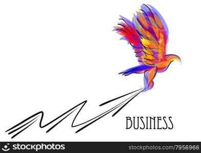 eagle and arrow. abstract business concept. 10 EPS