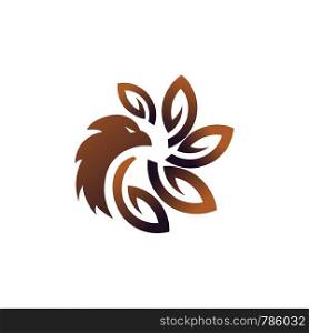 eagle and leaf logo template