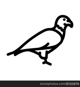 eagle bird line icon vector. eagle bird sign. isolated contour symbol black illustration. eagle bird line icon vector illustration