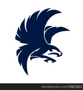 Eagle bird Logo abstract design. Flying Soaring Falcon Logotype concept icon.