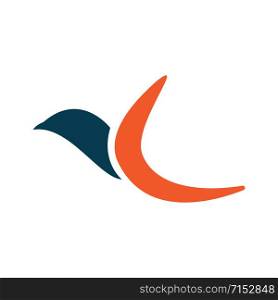 Eagle bird Logo abstract design. Flying Soaring Falcon Logotype concept icon.