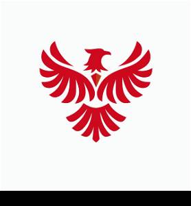 Eagle bird Logo design vector template. Flying Hawk, Phoenix Logotype concept icon