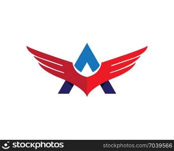 Eagle Bird wing Logo Template. Falcon Eagle Bird Logo Template vector icon