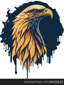 Eagle Elegance: Minimalist Logo Illustration with 3D Vector Art of a Majestic Bird