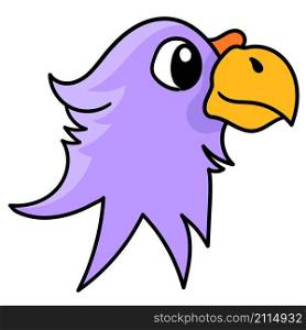 eagle head emoticon in purple