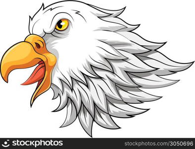 Eagle head mascot in cartoon