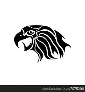 Eagle Head Tattoo Design. Logo Prey Bird Isolated on White Backgground. Eagle Head Tattoo Design. Logo Prey Bird