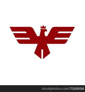 Eagle head with crown logo Template, silhouette Hawk mascot graphic, bald eagle vector logo, eagle technology concept vector logo, creative and modern eagle bird logo vector