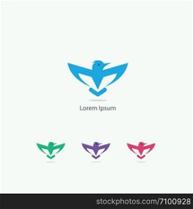 Eagle illustration, hawk, dove vector logo design