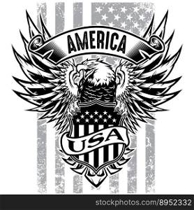 Eagle made in usa united states america usa vector image