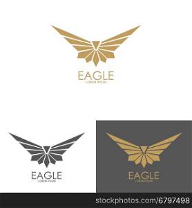 eagle mark isolated on white background. Design element for logo, label, emblem, sign