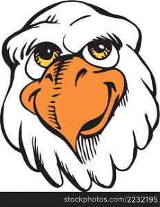 Eagle Mascot Head Casual Vector Illustration