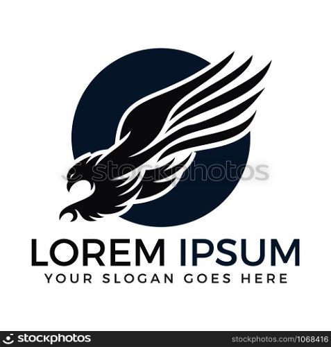 Eagle or Hawk Bird Logo abstract design template.