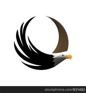 Eagle rising Wings Logo design vector template