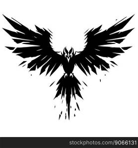 Eagle rising Wings Logo design vector template. Corporate heraldic Falcon Phoenix Hawk bird Logotype concept icon. Vector illustration. Eagle rising Wings Logo design vector template. Corporate heraldic Falcon Phoenix Hawk bird Logotype concept icon.