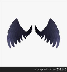 Eagle wings icon in cartoon style isolated on white background. Eagle wings icon, cartoon style