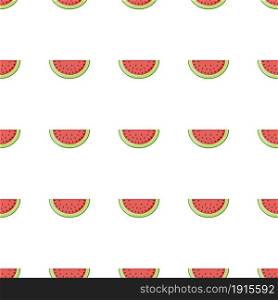 eamless pattern with watermelon slices. Summer fresh fruit background. Vector illustration in flat style. Seamless watermelon pattern.