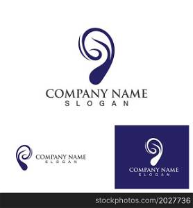 Ear care logo and symbol vector template